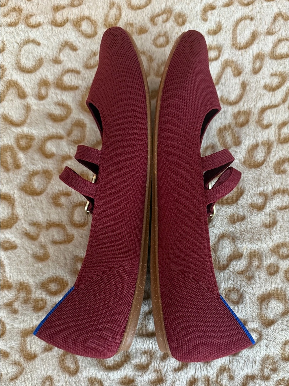 Rothy's The Double Buckle Burgundy 
Mary Jane Double Strap Flats Size: 10 - Picture 6 of 11